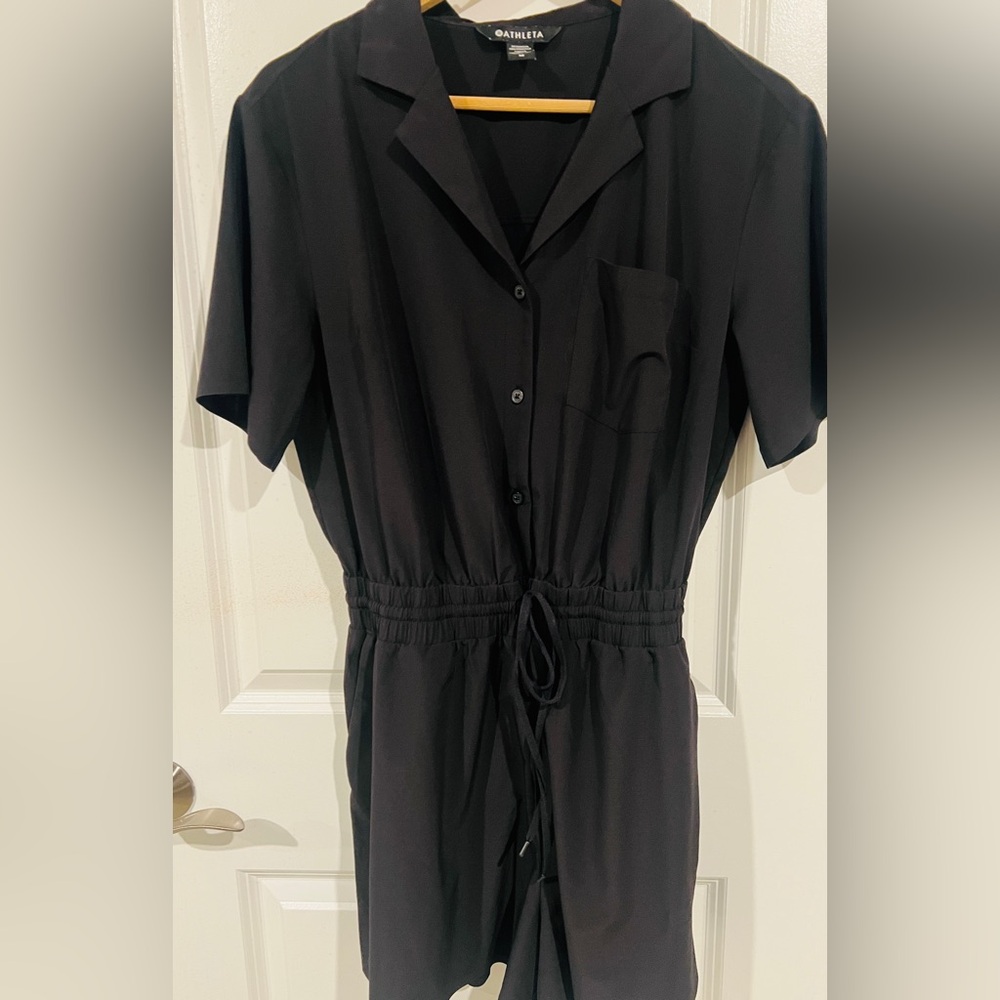Athleta Women's Collared Neckline Short Sleeve Romper